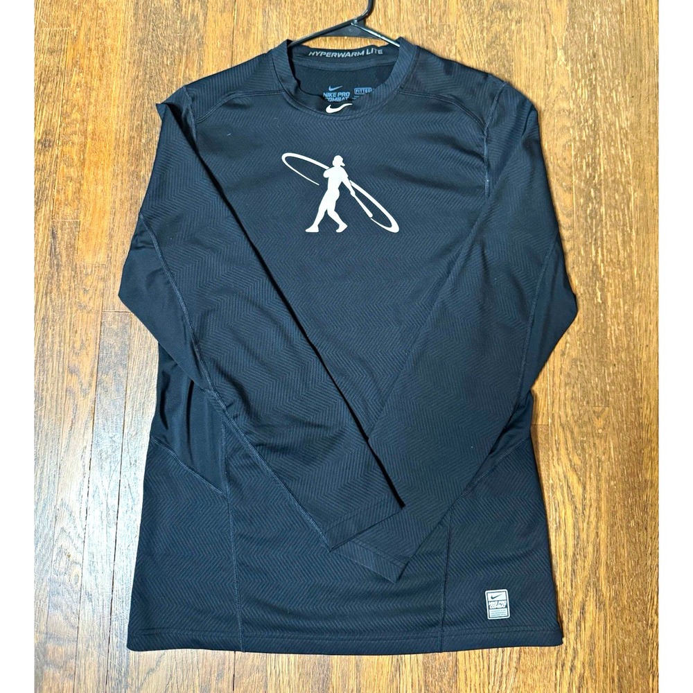 Nike Pro Combat Ken Griffey Jr Swingman Hyperwarm Lite Shirt Mens Large L Black